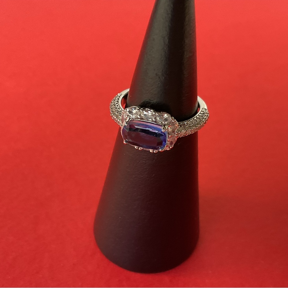 Bomb Party RBP3667 “A Rare Occasion” LC Tourmaline on Rhodium Size 7 Ring NWT